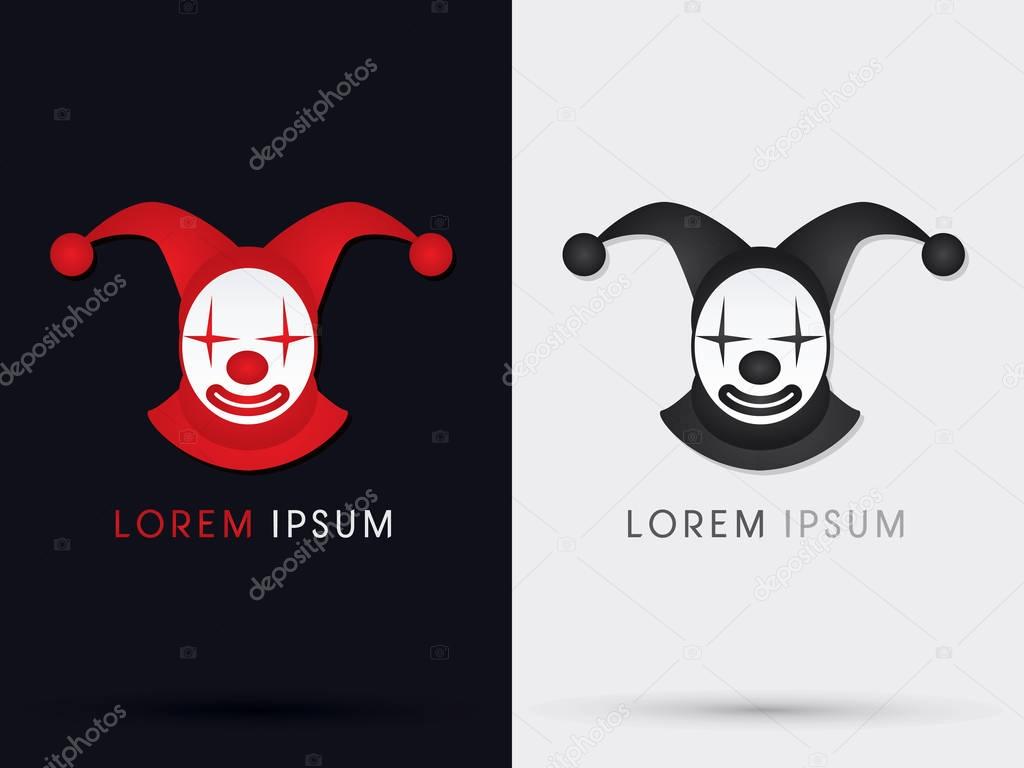 Clown joker logo graphic vector.
