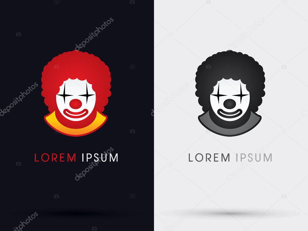 Clown joker logo graphic vector.