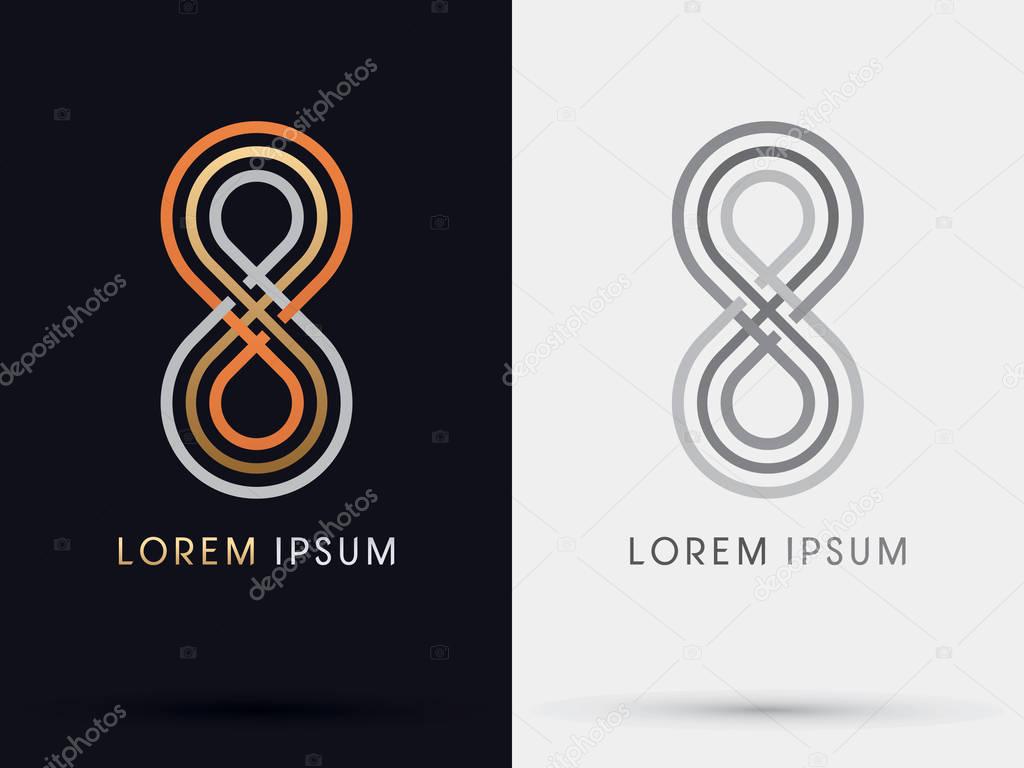 8, Limitless, infinity abstract,vector logo