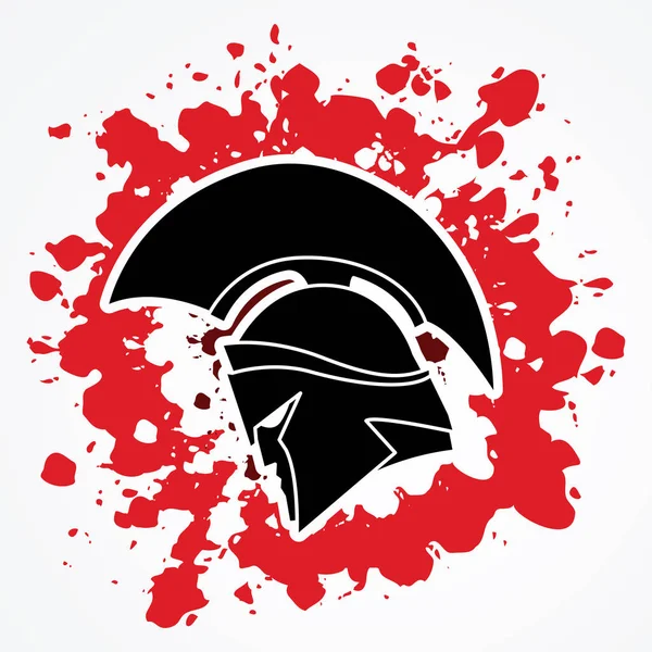 Spartan warrior helmet — Stock Vector