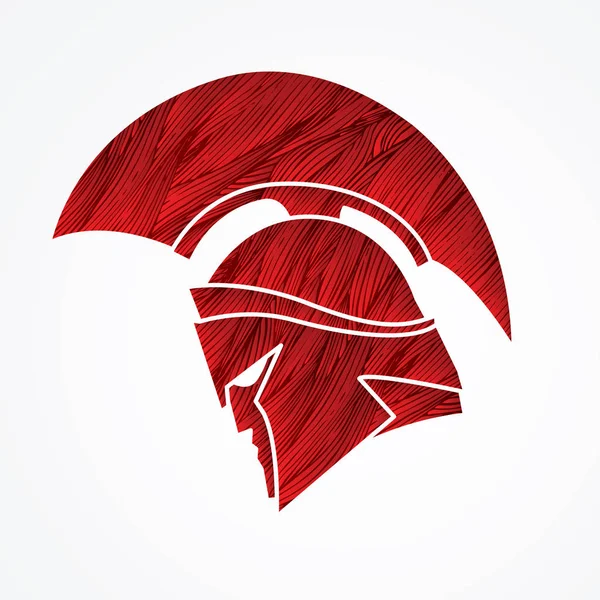 Spartan warrior helmet — Stock Vector