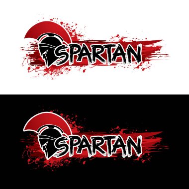 Kask ile tasarlanmış Spartalı metin