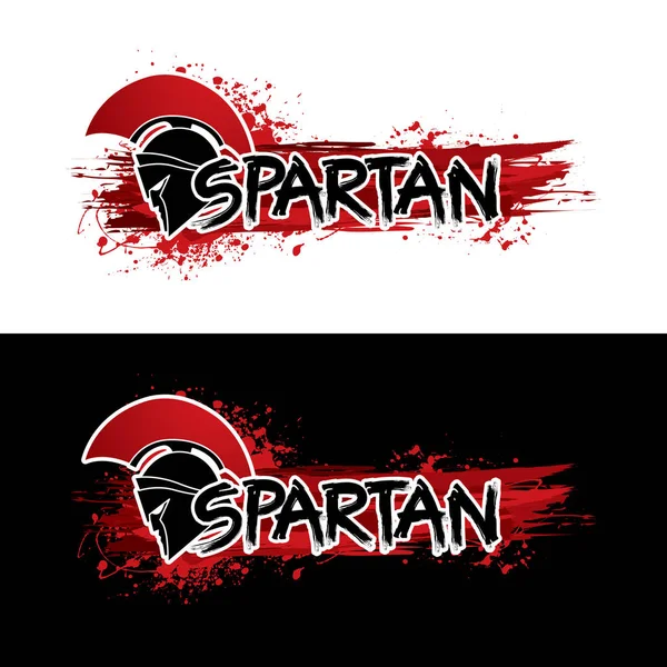 Kask ile tasarlanmış Spartalı metin