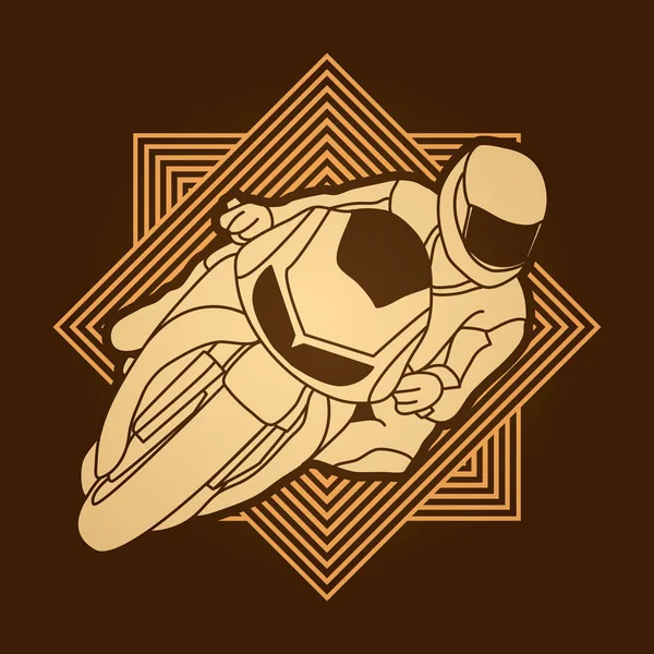 Diplôme de course de moto — Image vectorielle