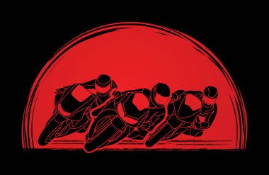 Grafik vektör yarış motosiklet