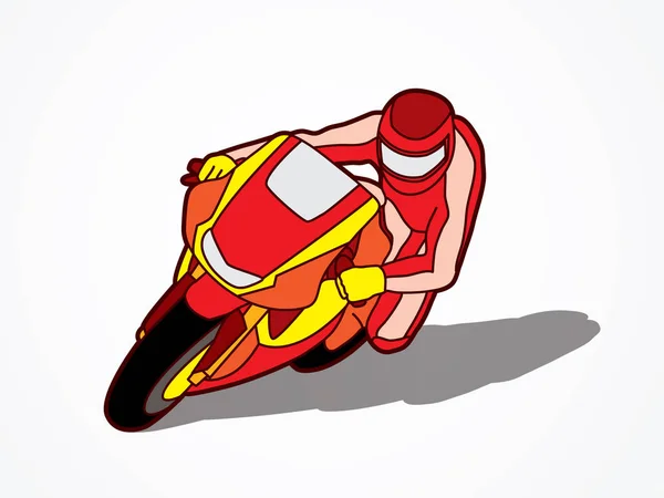 Motorcykel racing sida Visa grafisk vector. — Stock vektor