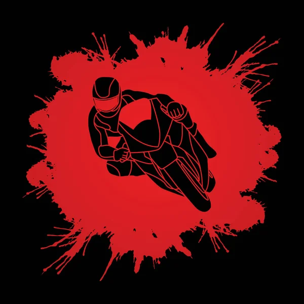 Yan görünümü grafik vektör yarış motosiklet.