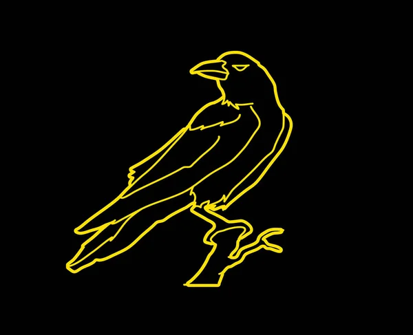 Crow graphic vector. — Stock Vector