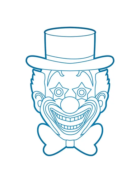 Clown head, smile face graphic vector. — Stock Vector
