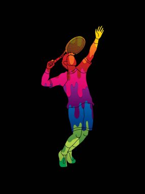 Adam tenis oyuncu hizmet