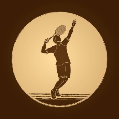 Adam tenis oyuncu hizmet