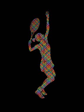 Kadın tenis oyuncu hizmet