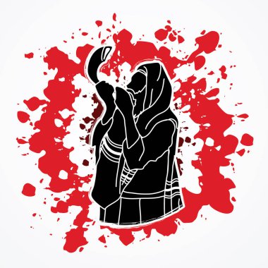 Dudağını Yahudi koyun boynuzu 