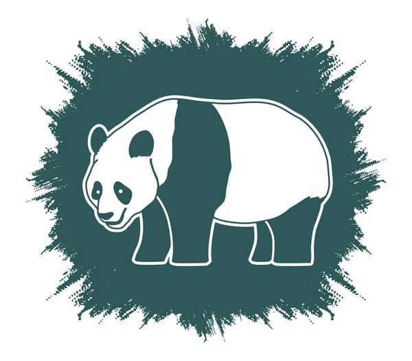 Панда вид сбоку — стоковый вектор