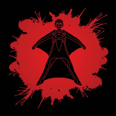 Kanat takım elbise doğa sporları grafik vektör