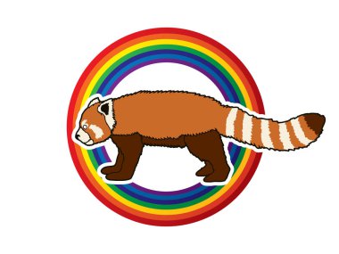 Red Panda yan görünüm.