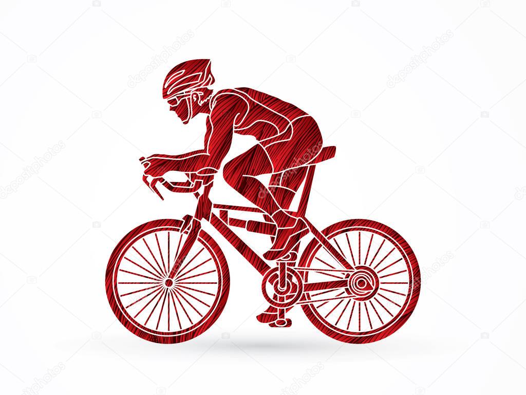 Bicycle racing graphic vector