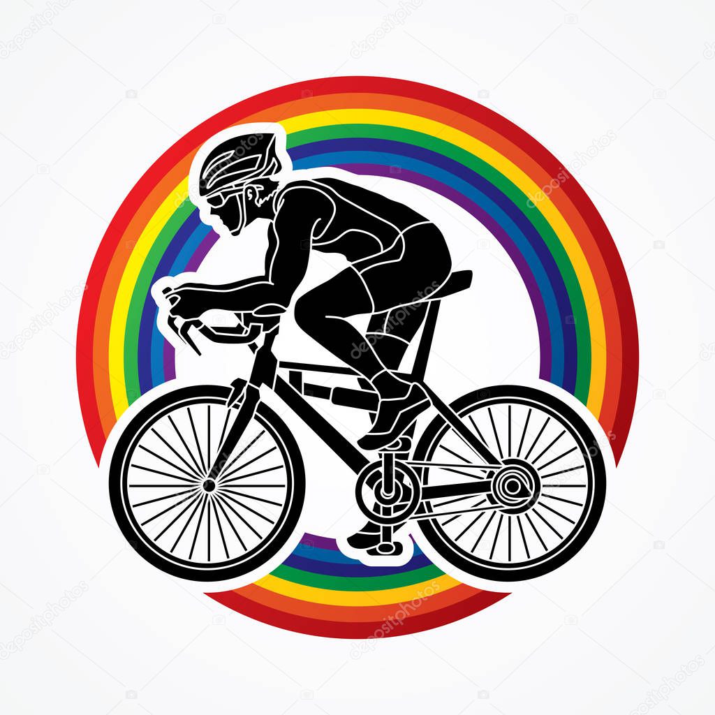 Bicycle racing graphic vector