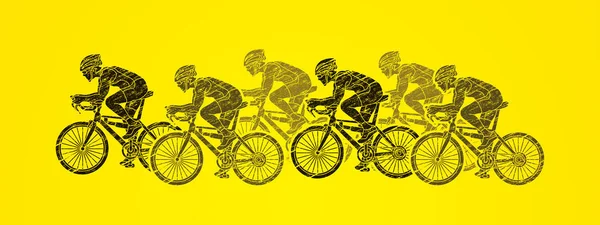 Kelompok Sepeda Bersepeda - Stok Vektor