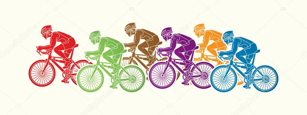 Group of Bicycle riding