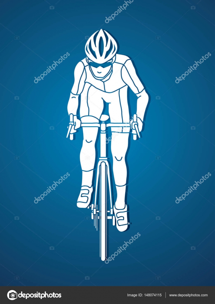 自転車 正面 イラスト