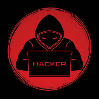 dizüstü bilgisayarda çalışan hacker