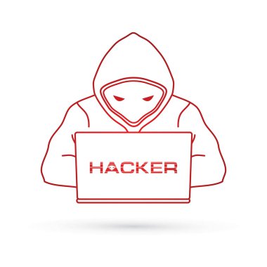 dizüstü bilgisayarda çalışan hacker