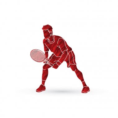 Tenis oyuncu eylem, adam play Tenis 