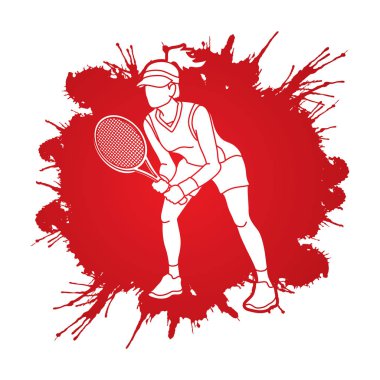 Tenis oyuncu eylem, kadın tenis oynamak 