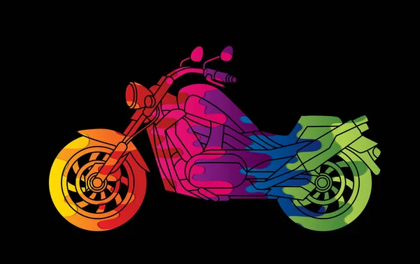 Moto vue latérale — Image vectorielle