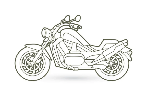 Moto vue latérale — Image vectorielle