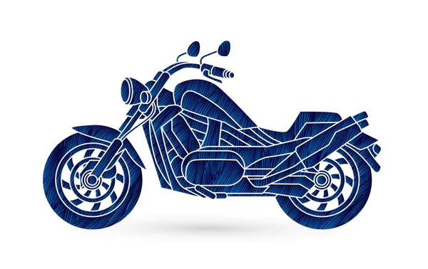 Moto vue de côté vecteur graphique — Image vectorielle