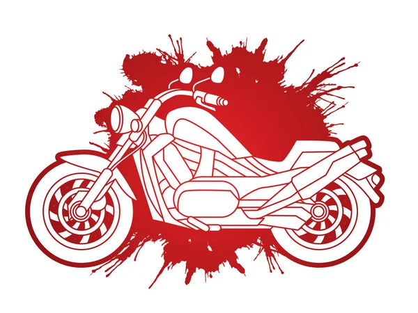 Motorbike side view graphic vector — Stock Vector