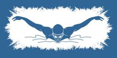 Yüzme kelebek, yüzme adam  