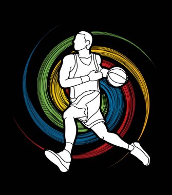 Damlama top çalıştıran basketbolcu