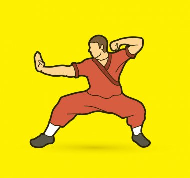 Kung fu eylem savaşmaya hazır 