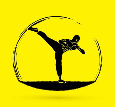 Kung fu, Karate tekme grafik vektör