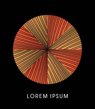 Daire soyut grafik vektör yapı