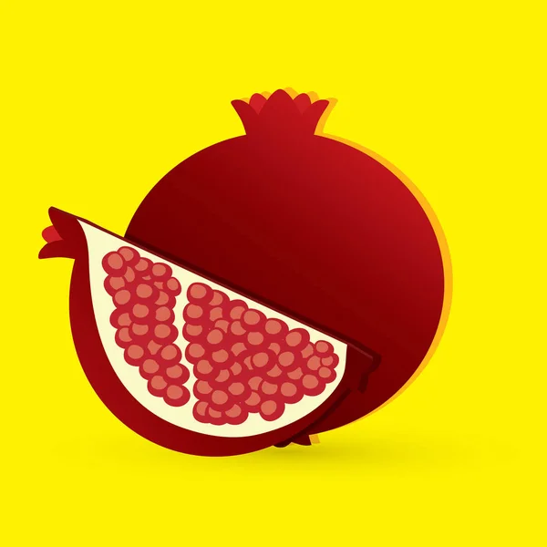 Graphischer Vektor für Granatapfelfrüchte — Stockvektor