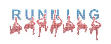 Üstten Görünüm metin grafik vektör ile çalışan insanlar
