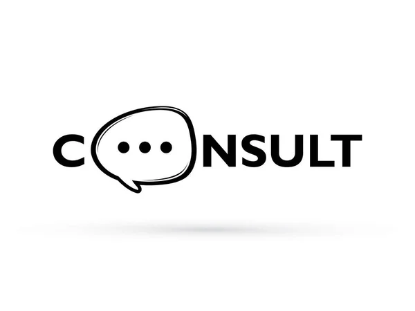 Consult and speak balloon design graphic vector. — Stock Vector