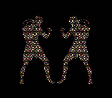 Muay Tay dili, Tay boks eylem savaşmaya hazır duran 