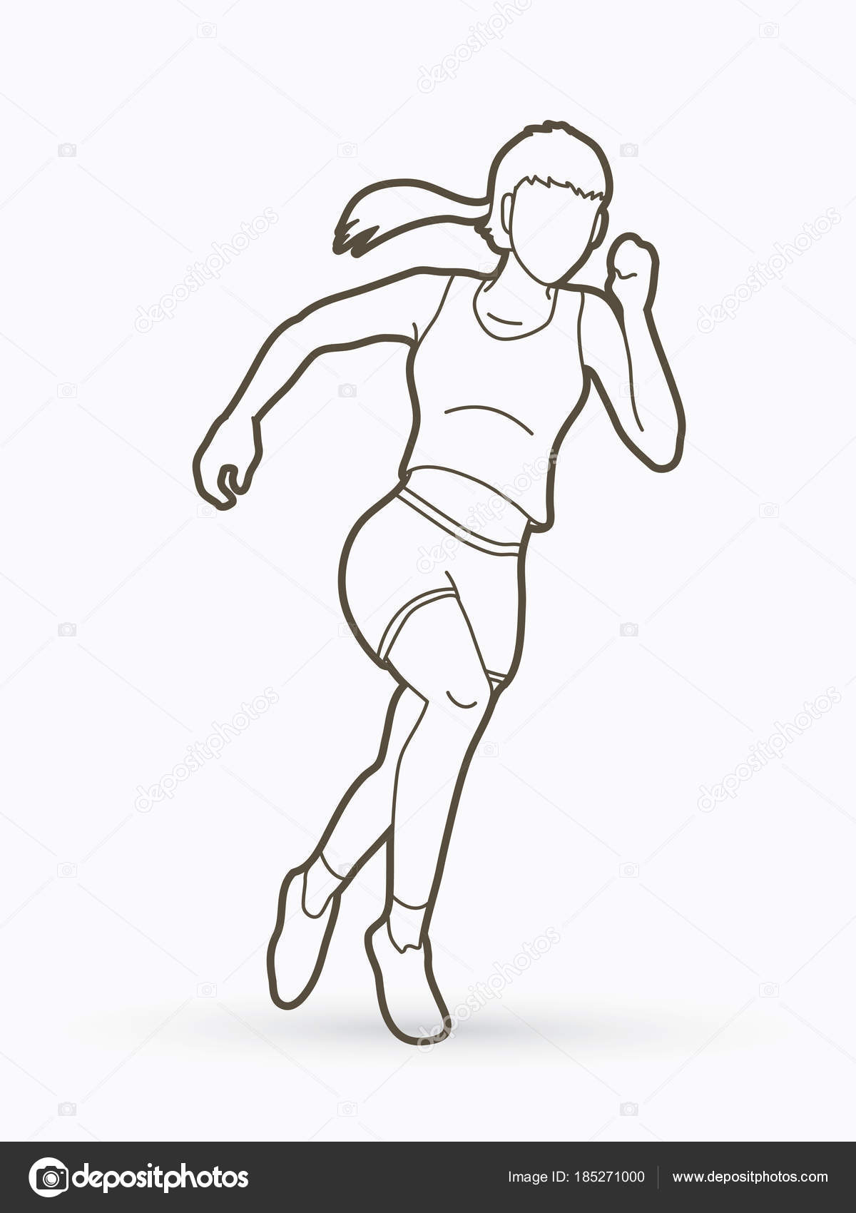 Vetores de Um Desenho De Linha Do Atleta Correndo Rápido e mais imagens de  Correr - Correr, Arte Linear, Contorno - iStock