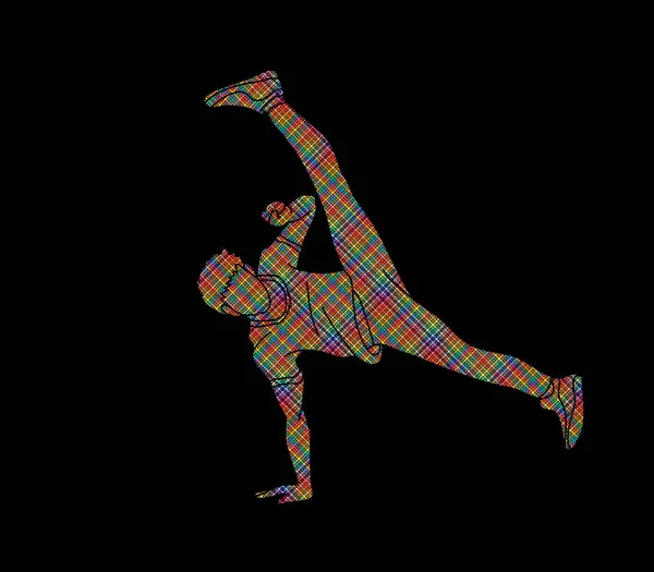 Street Dance Chlapci Dance Hip Hop Taneční Akce Navržené Pomocí — Stockový vektor