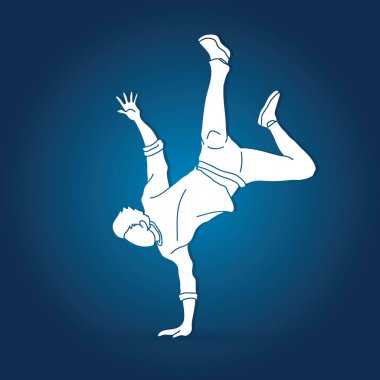 Aksiyon, dansçı eğitim grafik vektör dans.