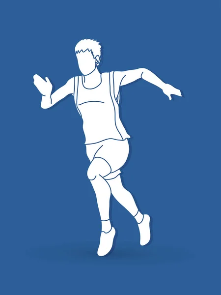 Running action, Marathon Runner, Start running graphic vector.