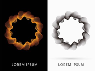 Lüks çember çerçeve, döngü sınır grafik vektörü.