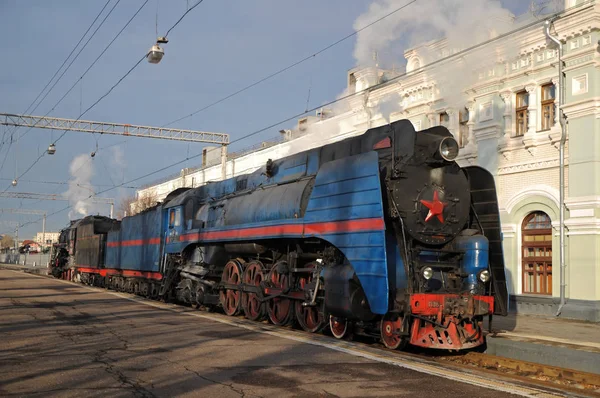 Old locomotive at the station