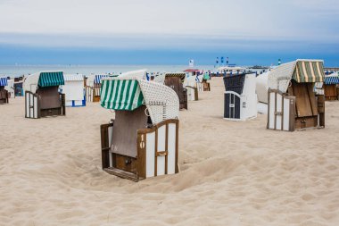 Warnemunde Beach'te görünümünü
