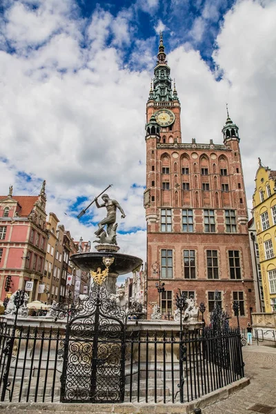 Neptunfontän i gdansk — Stockfoto